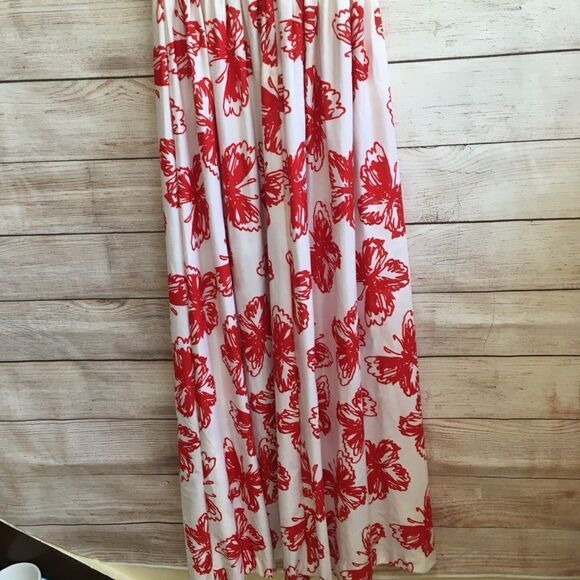 VINTAGE MARY MARTIN FLORIDA MAXI‎ DRESS IN BUTTERFLY PRINT - Picture 7 of 8